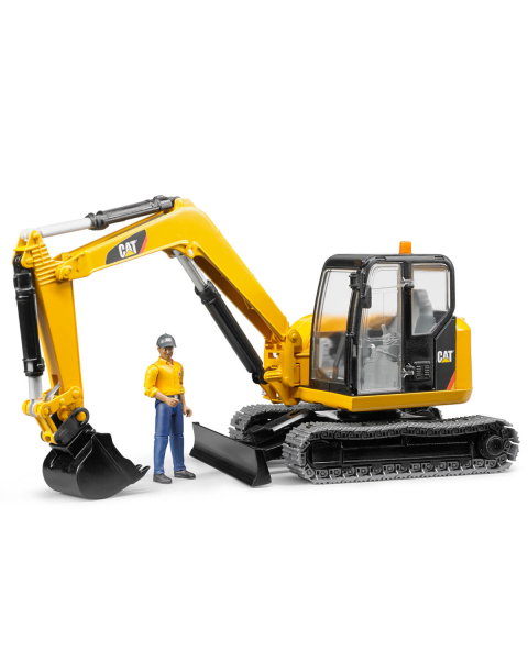 Bruder® Toy CAT® Mini Excavator with Worker